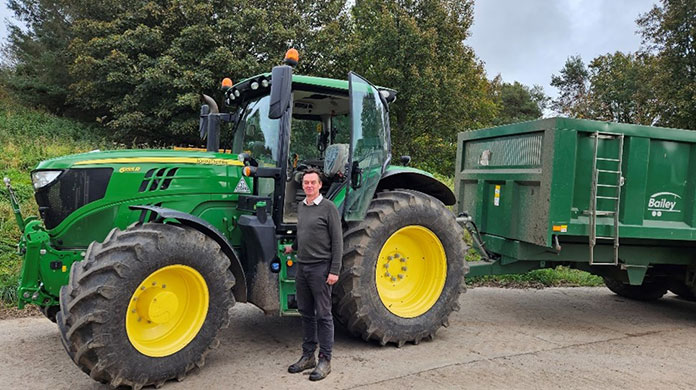 Frank with his John Deere 6155R Frank with his John Deere 6155R